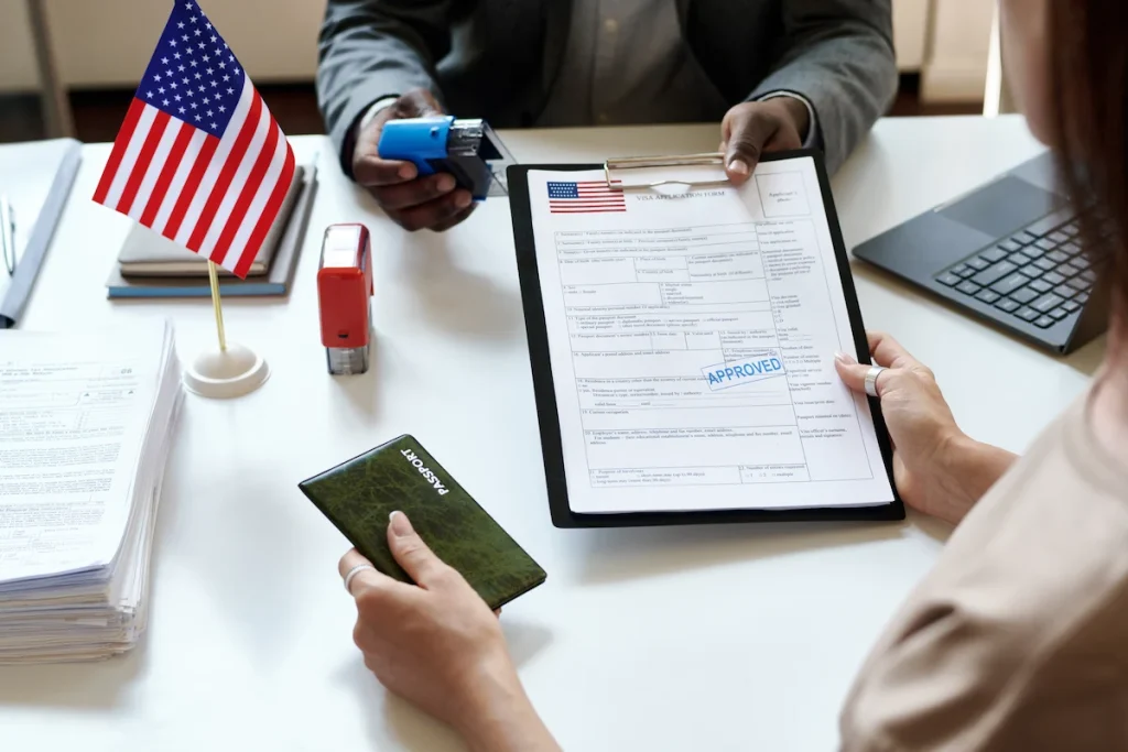 a person submitting the green card approval documents